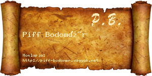 Piff Bodomér névjegykártya
